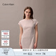 Calvin KleinJeans【防曬涼感】25春夏女士ck戶(hù)外休閑針織短袖連衣裙47AB010 LN4-牡丹粉 S