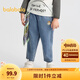巴拉巴拉童裝寶寶牛仔褲男童女童長(zhǎng)褲2025秋新款蘿卜褲松緊腰百搭 牛仔淺藍(lán)88101 110