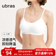 ubras無(wú)尺碼輕薄透氣華夫格吊帶細肩帶不悶汗內衣女文胸罩無(wú)鋼圈 【文胸】白色 均碼 背勾款-(100-130斤)