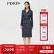 PORTS 寶姿秋冬新品女裝優(yōu)雅修身中長(zhǎng)裙通勤V領(lǐng)針織連衣裙 ALM9N012NCF022-丈青混色-3 XS (2)