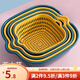 康之伴（KANGZHIBAN）洗菜盆廚房瀝水籃淘菜盆菜籃子多功能洗水果盤(pán)菜籃子加厚濾水籃 6件套【特大+大+中】黃藍雙拼