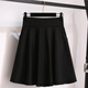 半身裙女2025新款短裙半身裙高腰顯瘦大擺傘裙百搭a字半裙 黑色無(wú)口袋 XL （115-130斤）