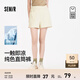 森馬（Semir）[商場(chǎng)同款]休閑褲女純色基礎時(shí)尚2025夏新款涼感寬松短褲百搭 珍珠白10218 L