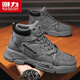 回力男鞋馬丁靴秋冬男士加絨加厚高幫戶(hù)外百搭登山工裝靴子 灰色 46