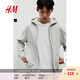 H&M男裝女裝情侶衛(wèi)衣2025秋季新款情侶裝長袖休閑衛(wèi)衣開衫0852614 混淺灰色 S 170/92