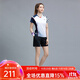 李寧（LI-NING）羽毛球服短袖套裝春夏涼爽排球乒乓球賽比賽運動(dòng)服時(shí)尚專(zhuān)業(yè)透氣 女子/白色上衣/黑色短褲 套裝 M