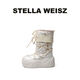 STELLA WEISZMOON明星同款厚底增高長(cháng)筒滑雪鞋加絨加厚保暖月亮靴防滑雪地靴女 白色中筒 36 (230mm)