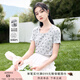 香影灰色正肩短袖t恤女2025夏季新款體恤小眾蝴蝶結印花方領(lǐng)上衣 灰色 S
