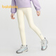 巴拉巴拉巴拉巴拉童裝女童打底褲兒童褲子秋中小童運動(dòng)彈力褲舒適時(shí)尚百搭 奶白10504 120