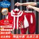 迪士尼漢服女童拜年服中國風(fēng)兒童冬裝加厚嬰兒唐裝套裝冬季寶寶兔年衣服 紅色【拜年服】?jì)杉?加絨 100 【建議身高90cm左右】