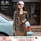 香影美拉德咖色格子襯衫外套女2025秋裝新款開(kāi)衫復古翻領(lǐng)寬松上衣 咖色 L 165/88A/110-125斤
