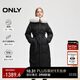 ONLY 2024冬季90白鵝絨毛領(lǐng)收腰顯瘦長(cháng)款羽絨服女|124412025