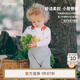 white wheat兒童2024春季新款寶寶純棉背帶褲男童女童外出洋氣時(shí)髦褲子 灰色 80