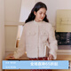 樂(lè )町冬季新款千金少女感仿羊羔毛小香風(fēng)外套皮毛一體毛絨上衣 法國橡木棕（現貨） M