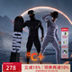 OMG熾熱·黑豹系列運動(dòng)保暖套裝功能內衣男士滑雪健身衣服緊身壓縮衣 黑色套裝 L建議100-140斤