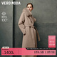 VEROMODA 毛呢大衣2024早秋新款狐貍毛領(lǐng)雙面呢純綿羊毛中長(cháng)款324327038