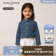 Teenie Weenie小熊童裝25春夏新款男女童寶寶長(cháng)袖牛仔襯衫 牛仔色 160cm