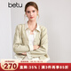 百圖betu女裝秋季新款短外套假兩件通勤小香風(fēng)百搭外套女2408T53 綠色 M