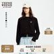 Teenie Weenie小熊女裝毛針織衫2025秋季新款簡(jiǎn)約時(shí)尚輕薄圓領(lǐng)開(kāi)衫 A-黑色 M