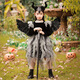 思妙星萬圣節(jié)兒童服裝女童cosplay幼兒園沉睡魔咒吸血鬼女巫恐怖演出服 萬圣節(jié)單件衣服 100