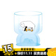 KKV新品Pingu疊疊玻璃杯周邊居家辦公室學(xué)生宿舍咖啡飲料喝水杯子 雪山系列·相伴 300ml