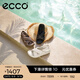 愛(ài)步（ECCO）涼鞋女 夏季軟底泡芙鞋交叉帶厚底拖鞋外穿 科摩206653 灰褐色20665301674 36