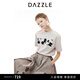 DAZZLE 地素短袖T恤2025年夏季新款淺卡其色刺繡T恤 淺卡其色 XS