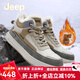 Jeep吉普棉鞋男冬季新品加絨保暖雪地靴戶(hù)外皮毛一體抗寒休閑鞋靴子男 復古色(運動(dòng)碼) 41