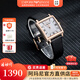 安普里奧·阿瑪尼（Emporio Armani）手表女士歐美表小綠表復(fù)古皮帶貝母石英腕表情人節(jié)生日禮物送女友 經(jīng)典方形 AR11067