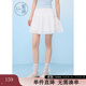 紫涵（ZIHAN）紫涵白色蕾絲花邊短裙女2025年夏季新款少女風(fēng)高腰半身a字仙女裙 本白 M