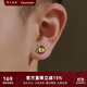 銘揚飾海 原創(chuàng  )四爪惡魔之眼耳釘男士純銀耳飾潮流高級感個(gè)性百搭單只耳環(huán) 單只