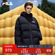 FILA斐護科技|斐樂(lè )情侶連帽羽絨服男裝2025冬連帽多彩防風(fēng)保暖外套男 正黑色-BK L L 175/96A