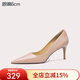 Lily Wei【瓔珞】肉粉色高跟鞋新款通勤氣質(zhì)百搭單鞋小碼313233面試女鞋 裸粉色【跟高6cm】 37