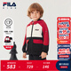 FILA斐樂(lè )兒童童裝外套2025年秋季新款男小童休閑梭織兩件套上衣 傳奇藍-NV 130