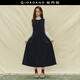 佐丹奴設計師款無(wú)袖裙子女秋冬新款燈芯絨圓領(lǐng)背心連衣裙18465829 06藏青 M