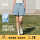 森馬（Semir）牛仔褲女寬松短褲chic百搭2025夏季高腰A字褲甜酷風109325122001