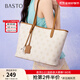 百思圖2025秋季商場(chǎng)新款托特包高級質(zhì)感時(shí)尚通勤單肩包女TY045CX5 米白/棕 F