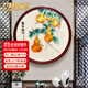 禮御友嘉五福臨門(mén)入戶(hù)玄關(guān)蘇繡掛畫(huà)純手工刺繡葫蘆客廳沙發(fā)背景墻裝飾畫(huà) 五福臨門(mén)(86*86cm)
