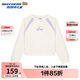 Skechers斯凱奇女童新款時(shí)尚休閑套頭圓領(lǐng)衛衣保暖兒童運動(dòng)上衣P125G040