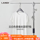 藍地（LANDI）短袖t恤女2025夏季新款簡(jiǎn)約純色百搭打底衫圓領(lǐng)半袖上 白色 L