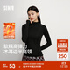 森馬（Semir）長(cháng)袖T恤女半高領(lǐng)緊身冬季2025發(fā)熱抓絨木耳邊打底衫109725101013
