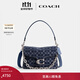 蔻馳（COACH）女士經(jīng)典標志丹寧布Chain TABBY 鏈帶單肩包斜挎女包 LH/深藍色 混合色