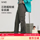 VVC休閑褲男女三防加絨工裝褲高腰傘兵褲戶(hù)外出行防風(fēng)運動(dòng)女褲子 藤霧灰 M