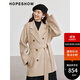 紅袖老錢(qián)風(fēng)雙面呢外套冬季2024新款女裝西裝領(lǐng)簡(jiǎn)約100%綿羊毛呢大衣 太妃糖色067 M