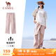 駱駝（CAMEL）速干工裝女褲戶(hù)外登山旅行休閑梭織長(cháng)褲 J25BAYL6079 山茶粉 XL