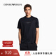 EMPORIO ARMANI/阿瑪尼官方旗艦新款情侶款萊賽爾棉圓領(lǐng)休閑短袖薄T恤秋季 【萊賽爾棉】海軍藍色 S (推薦：120-135斤)