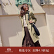 OVV秋冬熱賣(mài)女裝溫柔自然翻領(lǐng)暗門(mén)襟休閑通勤針織羊毛風(fēng)衣 卡其（凈色）A1 S