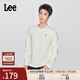 Lee25早秋新品標準版圓領(lǐng)小Logo貼布男長(cháng)袖T恤休閑LMT0108473RX 米白色 L