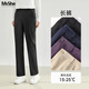 MsShe【巨顯瘦直筒長(cháng)褲/九分】大碼女裝2026款春裝胖mm休閑褲女士 長(cháng)褲-春秋-黑色現貨 4XL