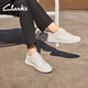 Clarks其樂(lè )Courtlite City男士新款簡(jiǎn)約光面牛皮休閑運動(dòng)板鞋 白色 【瘦腳建議拍小一碼】 42